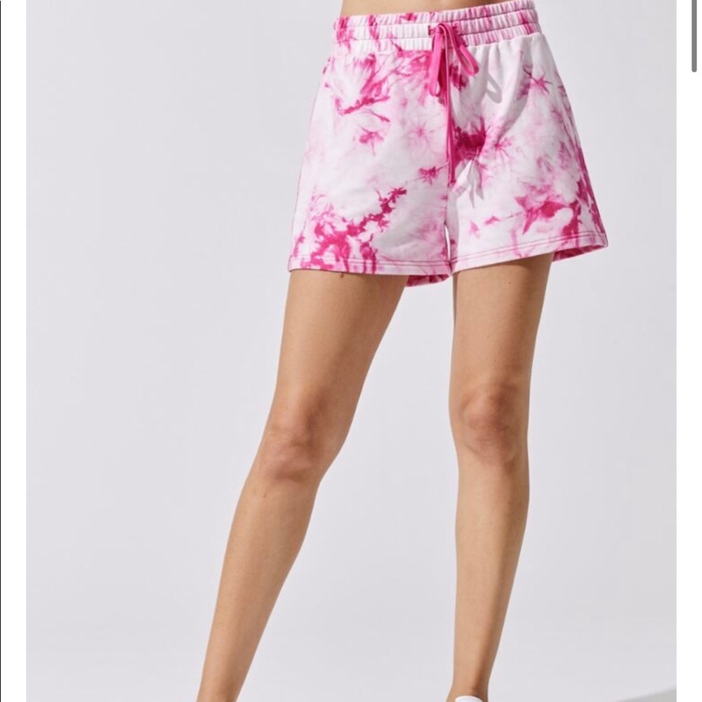 NWT $256 Carbon38 Sweat Set Electric Pink Tie Dye Size Small - Picture 8 of 15